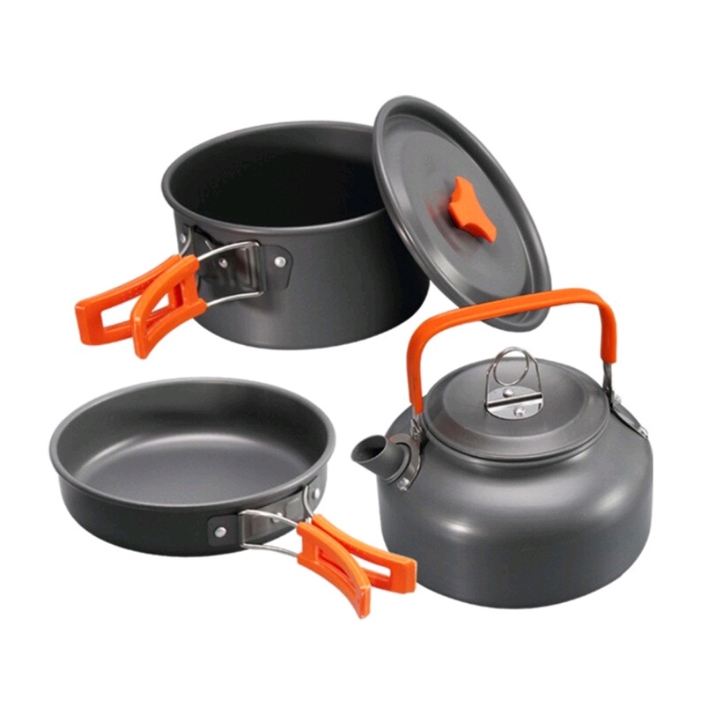 DS-308 cooking set outdoor Nesting Teko Misting DS308 ketel portable alat masak gunung