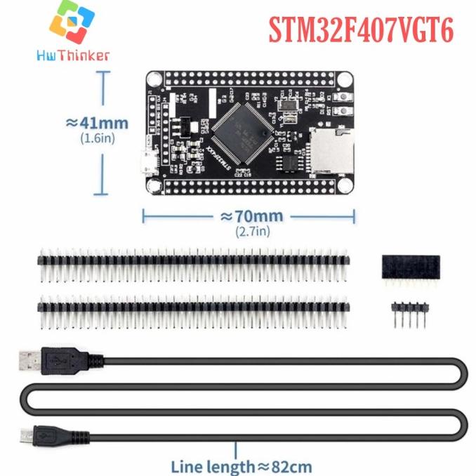 STM32F407VGT6 STM32F4 F407 STM32 +SD SLOT alternatif STM32F4Discovery TERLENGKAP Kode 65