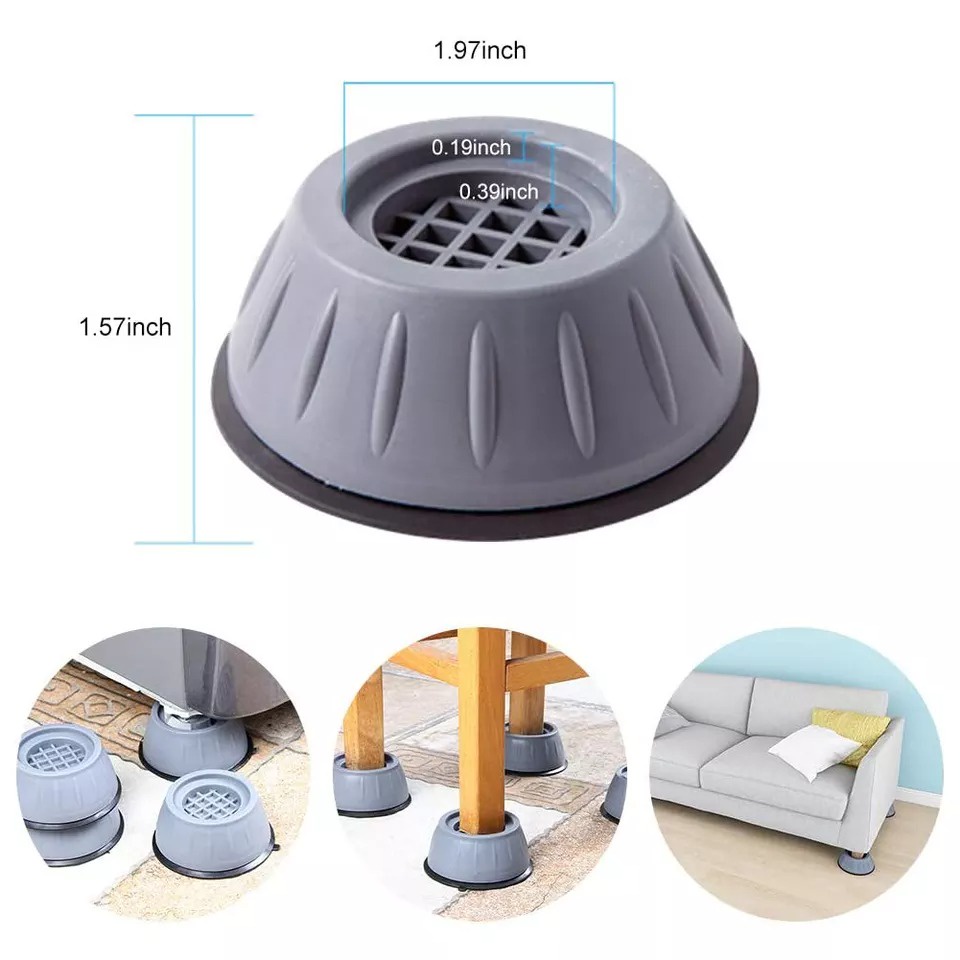 Anti Vibration Pads Washing Machine Base Foot Pads Non Slip Heighten and Shock Noise Cancelling Mat for Washer and Dryer Machine