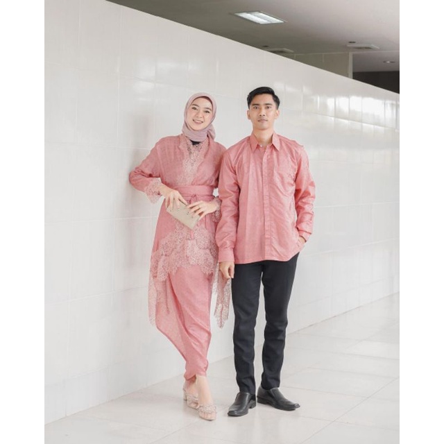 syahnita set couple batik viscose kebaya batik viscose dan kemeja pria batik modern seragam kondanga