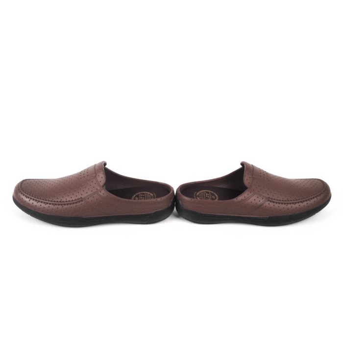 Sepatu Slip On Karet Pria ABK 553 Coklat Tua