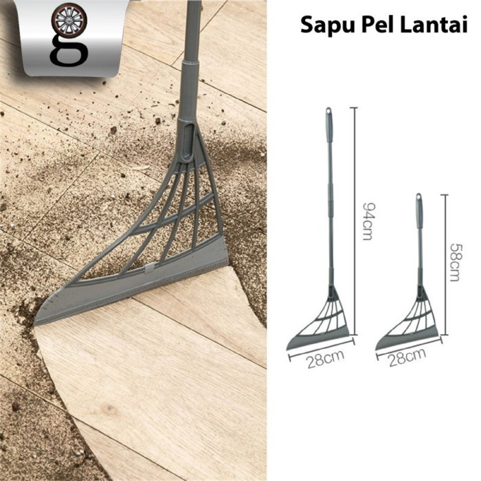 Sapu viral Silicone Karet 2in1 Alat Pel Scrapper Pembersih Lantai Jendela Magic Broom Mop wiper