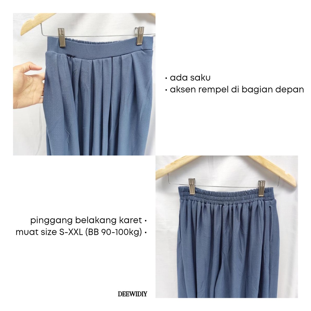 CELANA KULOT PANJANG WANITA MUAT SAMPAI JUMBO - TWINZA PANTS DEEWIDIY