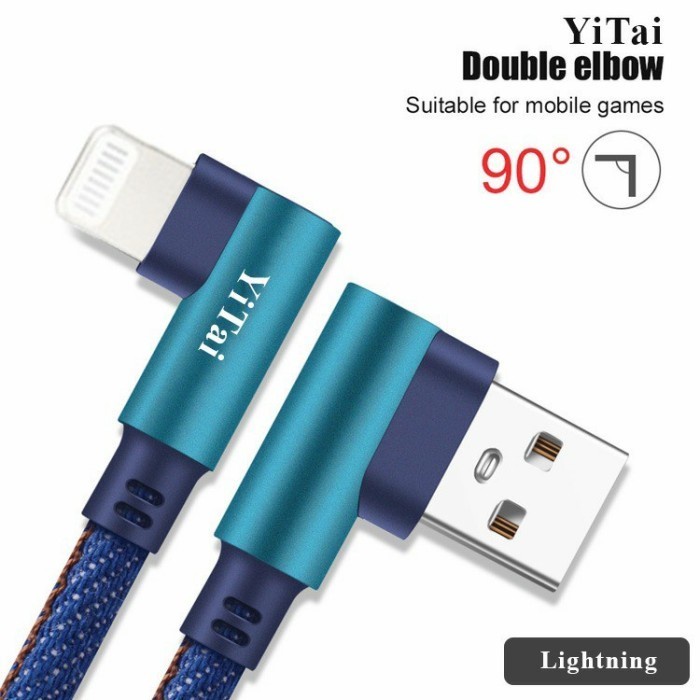 KABEL DATA GAMING DENIM YITAI FAST CHARGING MICRO USB TYPE C LIGHTNING 3A - GA