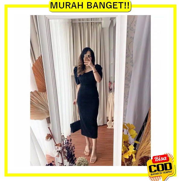 Mini Dress Pendek Import Sexy Floral Putih Korea Style Amira Dress Pesta Scuba Kekinian