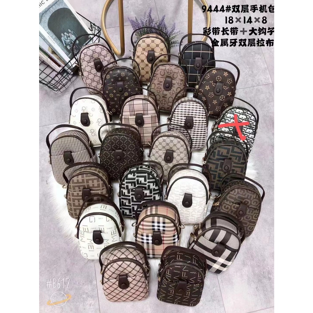 tas ransel/slempang 9444 uk 18x8x14 cm, import