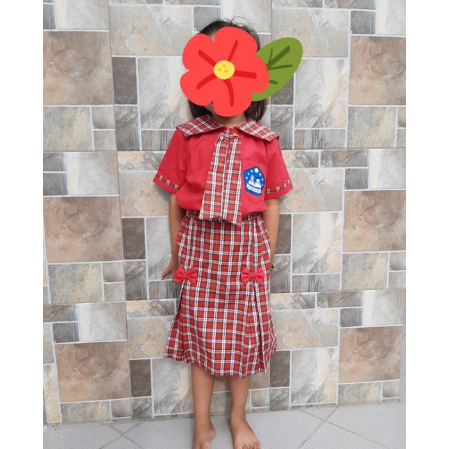 Seragam PAUD/ TK motif kotak- kotak (Bisa Custom)