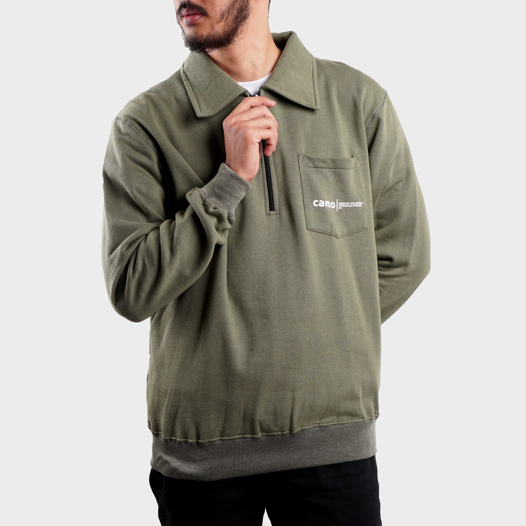 CAMO WARBROKE | SWEATER HALFZIP 8545