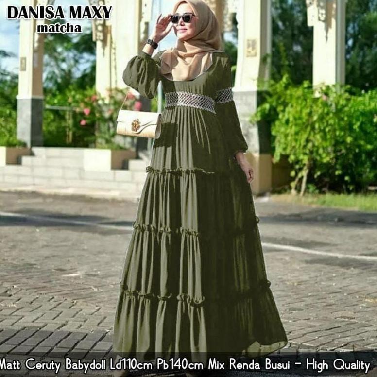 [KODE P4415] [Fashion Muslim] DANISA RENDA DRESS maxy | ceruty susun