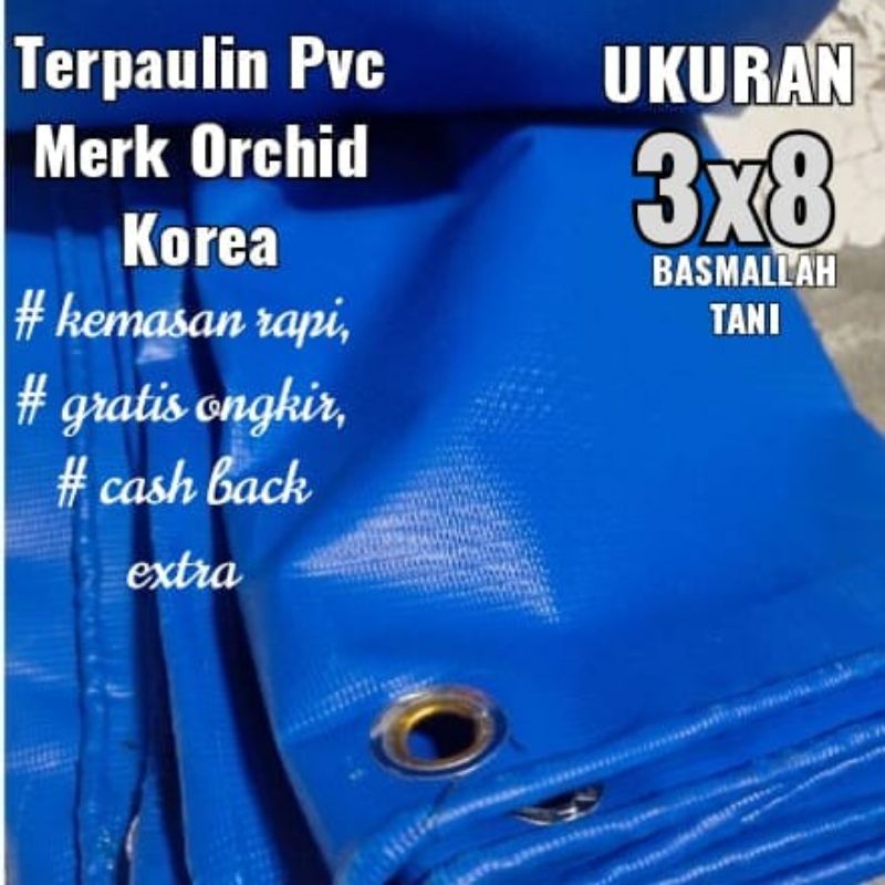 Terpaulin Pvc Merk Orchid Korea Ukuran 3x8 meter