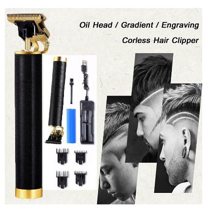 (COD) FREE OIL !! ALAT CUKUR T9 RECHARGER Elektrik Hair Clipper T9 Alat Cukur Rambut Kumis Jenggot Pemotong Pemangkas Rambut Tanpa Kabel untuk Pria Hair Clipper Trimmer Shaver KEMEI KM 1971