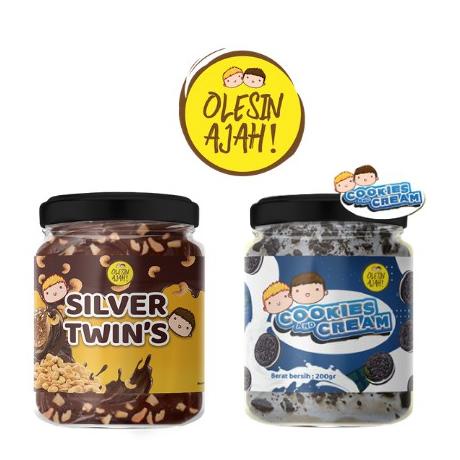 

10.10 ✨SALE✨ Promo OlesinAjah Selai Silver Twins 200Gr + Cookies And Cream 200Gr buruan