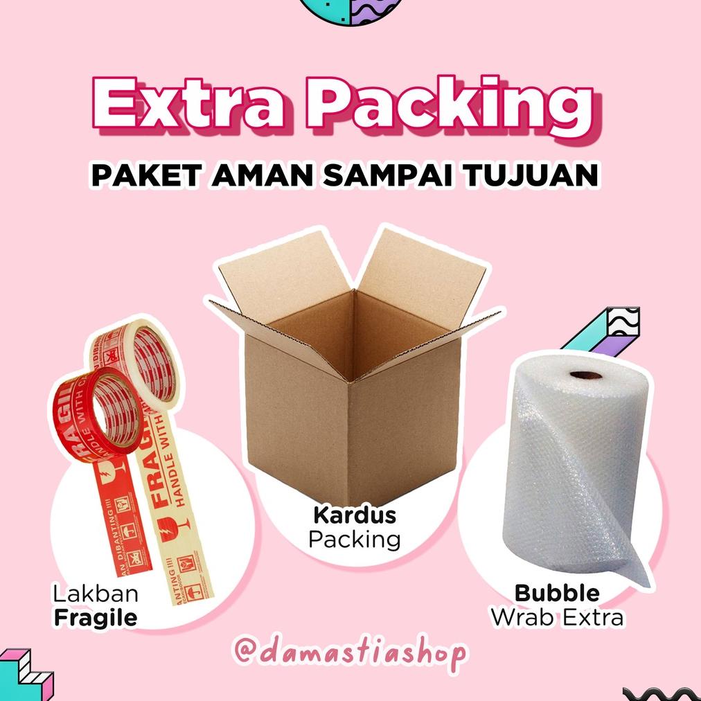 

Tambahan Packing Aman | Bubble Wrab, Dus, Lakban Fragile