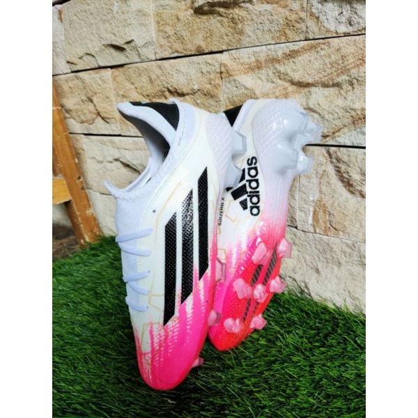 NEW SEPATU BOLA SEMIBOOT ADIDAS X ADIZERO PUTIH PINK