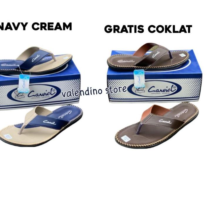 Terpercaya BELI 1 GRATIS 1 Sandal Carvil Pria Japit / Sandal Slide Pria / Sandal Casual Pria / Sanda