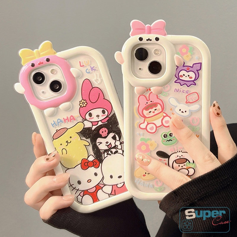 Casing Soft Case TPU Motif Kartun Monster 3D Untuk IPhone 11 13 12 14 Pro MAX 6 6S 7 8 Plus XR X XS MAX