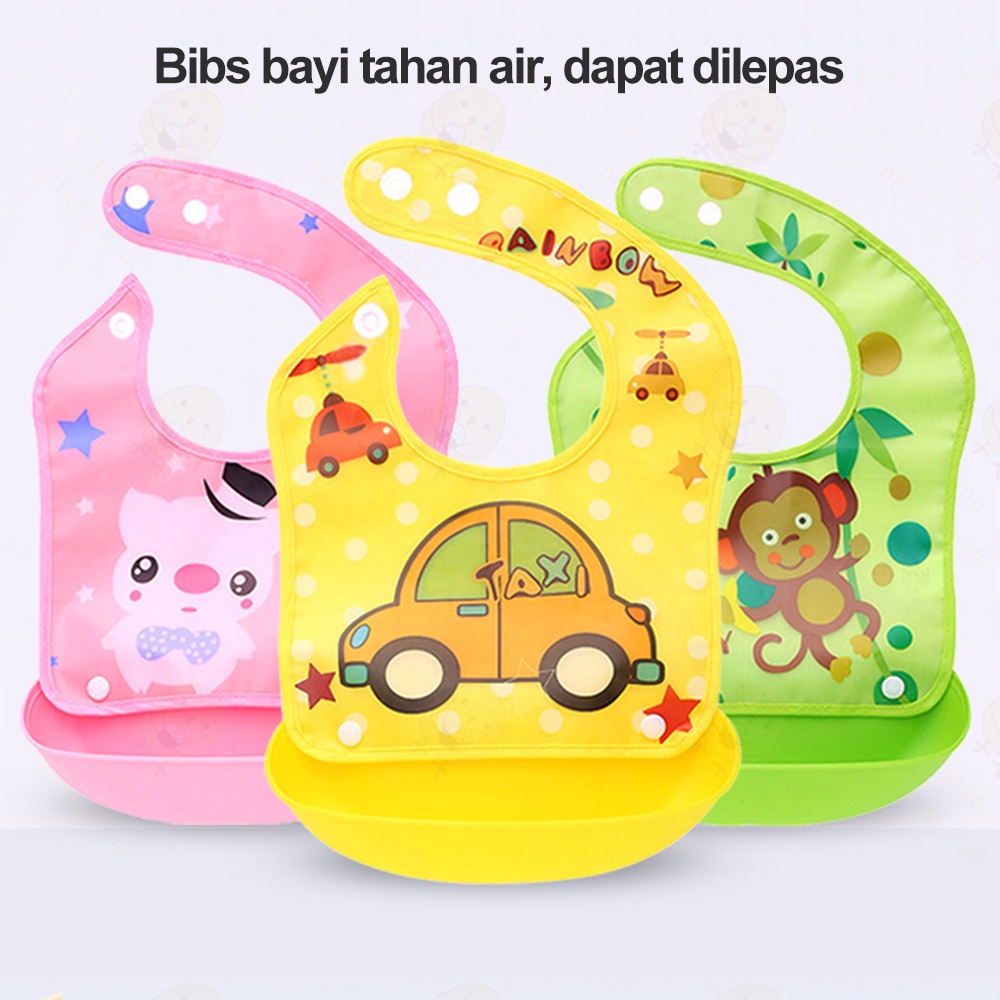 Lacoo Baby bibs bahan Eva Slabber bayi multifungsi Sleber air liur bayi tahan air