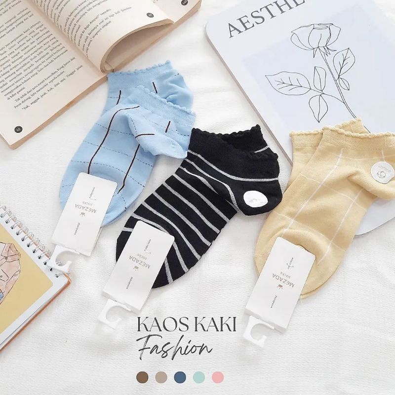 Kaos Kaki Pendek Premium / Kaos Kaki Fashion Wanita Bahan Lembut Tebal