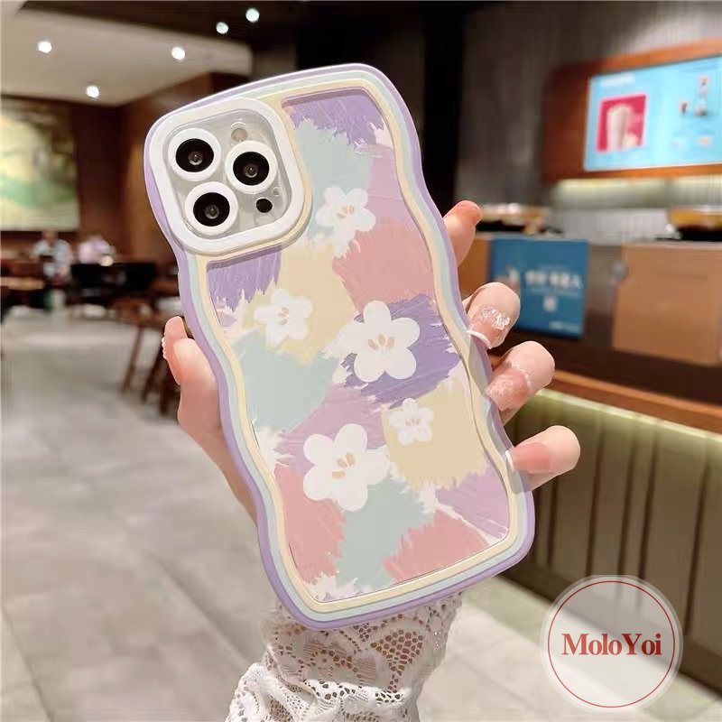 Casing Soft Case TPU Motif Lukisan Cat Minyak Bunga Untuk IPhone 7 / 8 + / XR / 11 / 14 / 12 / 13pro MAX / 6 / 6s / 14Plus / X / XS MAX / SE 2020