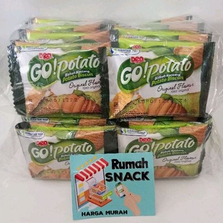 

go potato biskuit kentang 1 bks isi 20 pcs