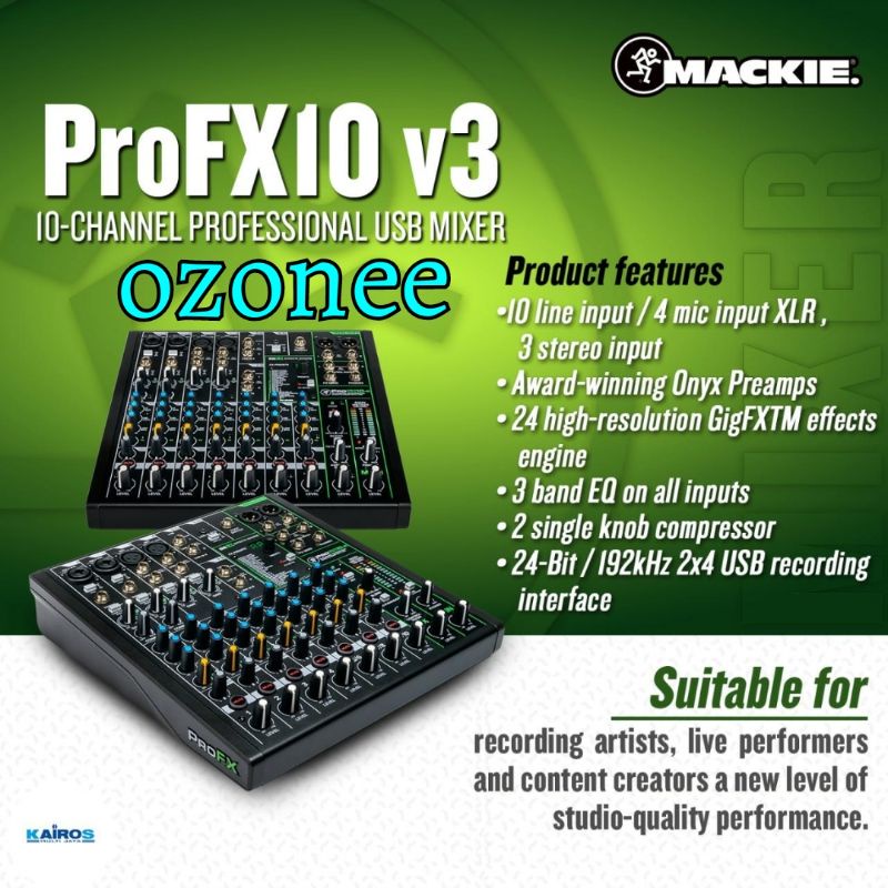 MIXER MACKIE PRO FX10V3 PRO FX 10V3 ORIGINAL