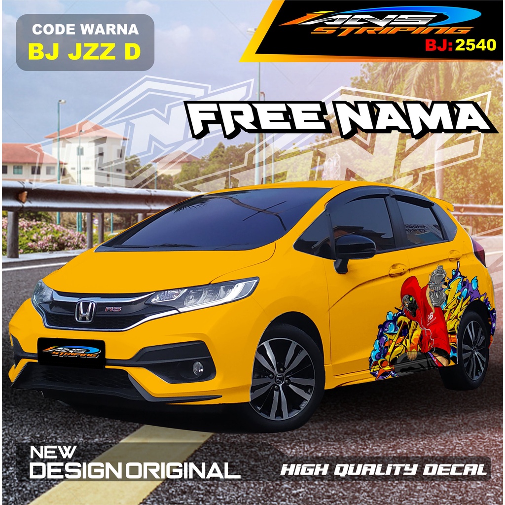 STICKER VARIASI  HONDA JAZZ / STICKER DECAL MOBIL JAZZ / DECAL STICKER MOBIL HONDA JAZZ , BRIO / STICKERMOBIL