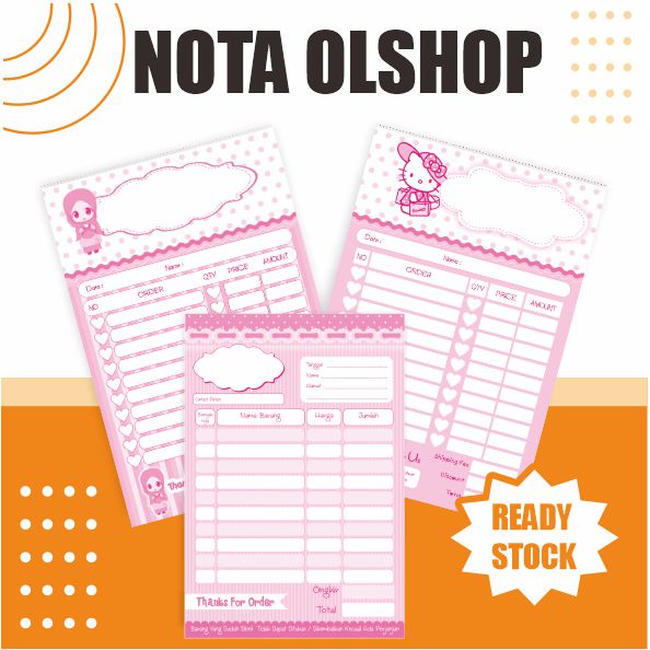 

Nota Olshop /Nota Kosongan / Nota Murah /Nota Hello Kitty /Nota Penjualan Rangkap Besar / Nota Hijab