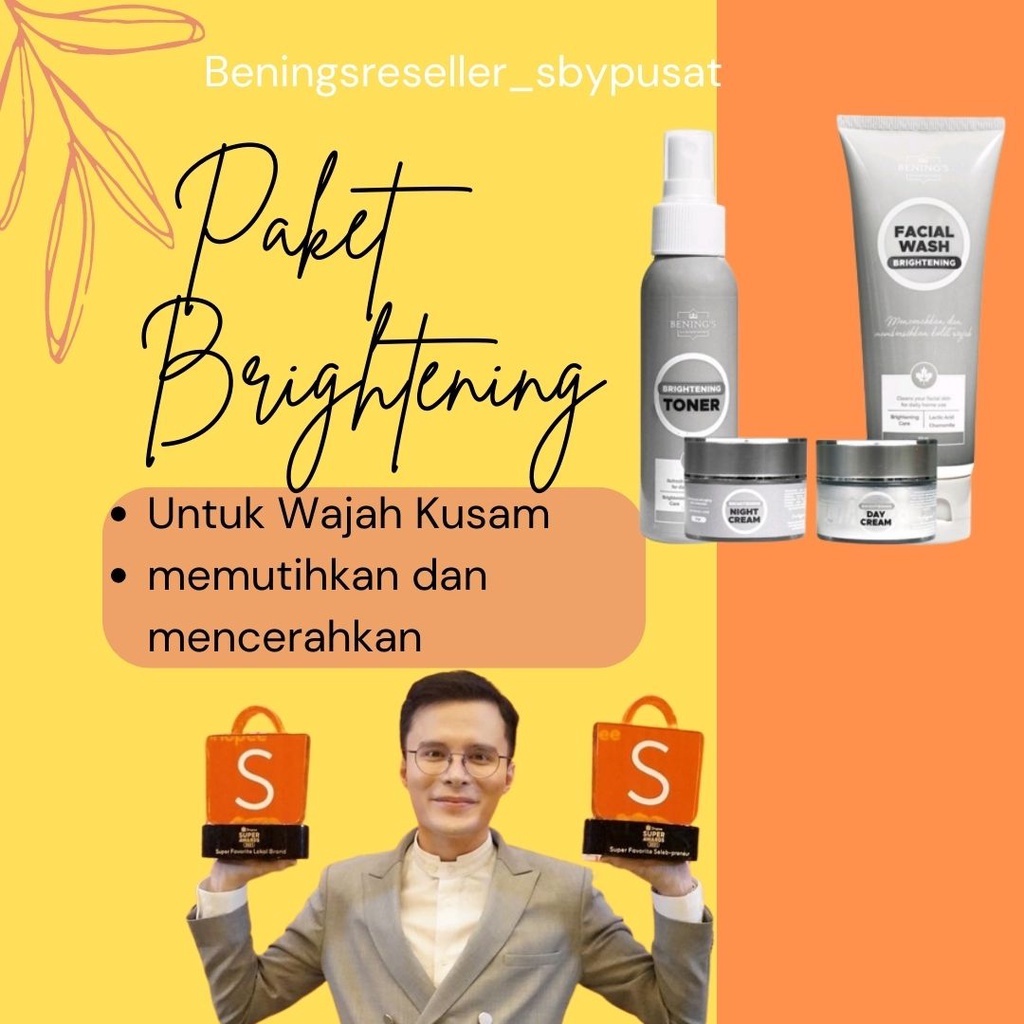 BRIGHTENING PAKET BENING SKINCARE | BENINGS INDONESIA | BENING'S SKINCARE BY DR OKY PRATAMA