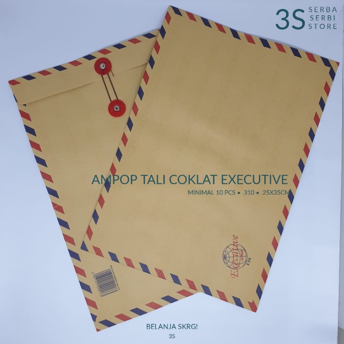 

Cuci Gudang [10 Pcs] Amplop Coklat Executive Kancing Tali 310 Paravion Berkualitas