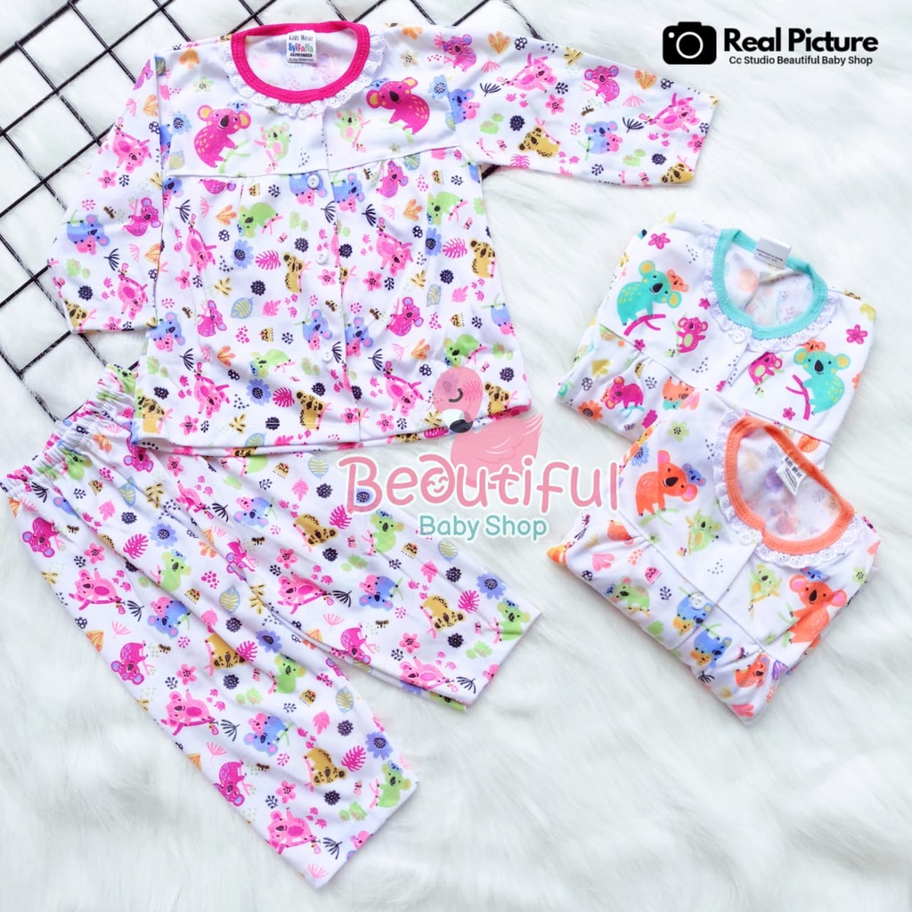 Baby.ou - Setelan Baju Bayi Perempuan Tangan Panjang Celana Panjang Motif Koala / Setelan Piyama Bayi Perempuan / Baju Bayi Panjang Perempuan / Baju Tidur Bayi Merk Syifana