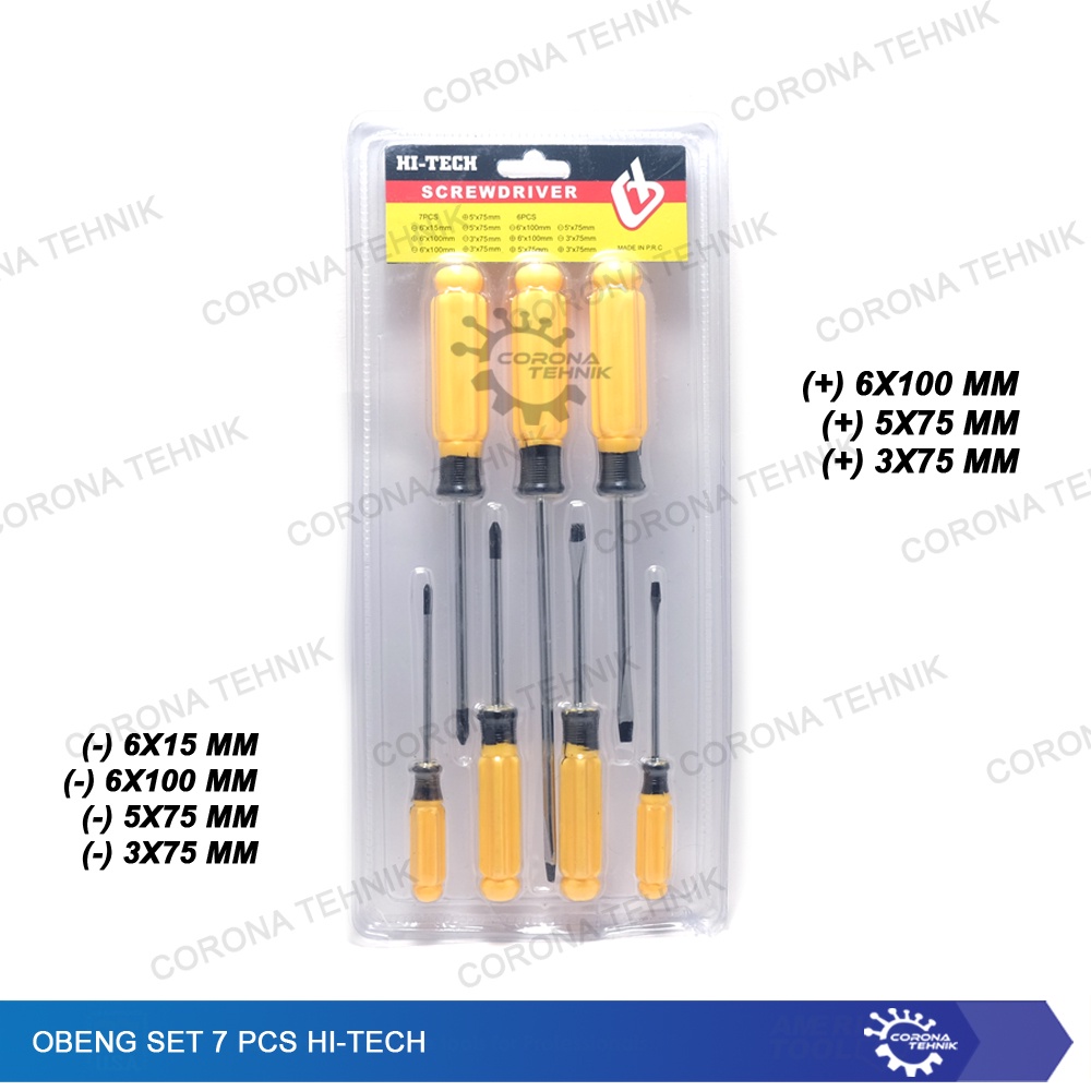 Obeng Set 7 Pcs HI-TECH