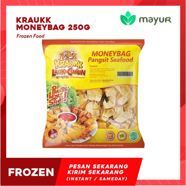 

Kraukk Moneybag Pangsit Seefood 250g