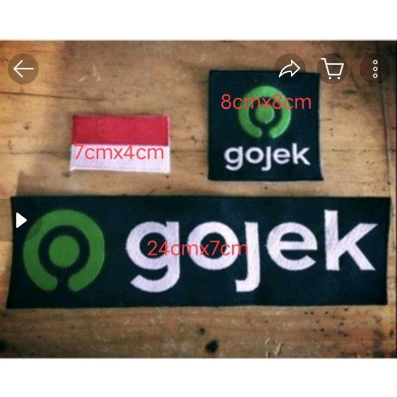 bordir logo gojek logo ojol logo bordir 1 set 3mcm logo murah bordir murah