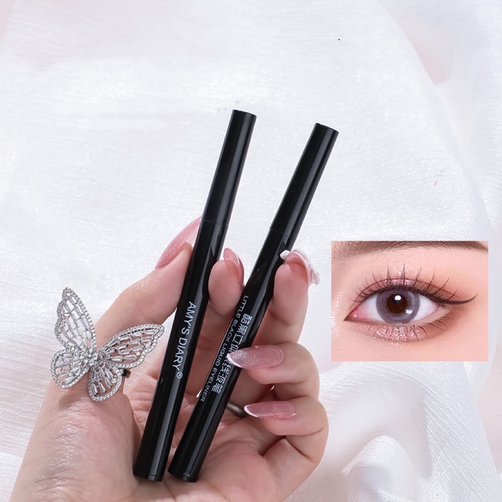 [SUPER HEMAT] Eyes Makeup Set AMY'S DIARY Eyeliner Maskara Waterproof Isi 3 Pcs