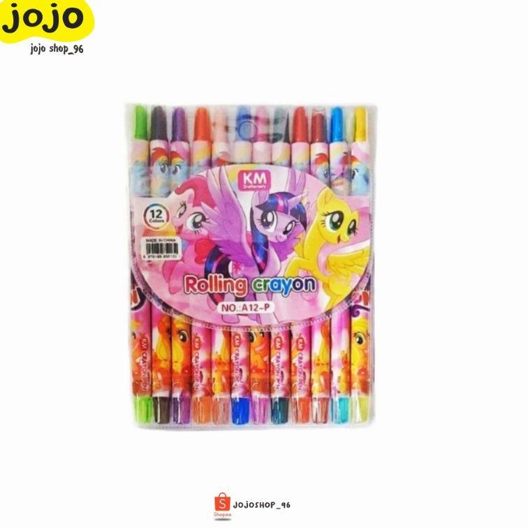 

nfhs836 Twist Crayon Putar Panjang 12 Warna KM-A12 Karakter Anak Disney Set Isi 12pcs ❉ 55