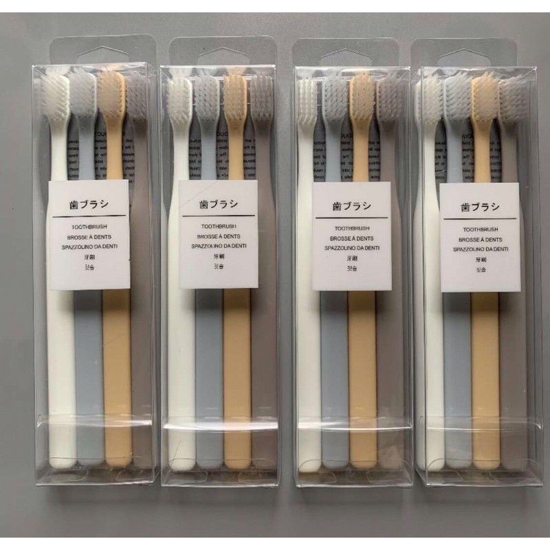 sikat gigi anak / dewasa isi 4pcs gaya jepang toothbrush travel