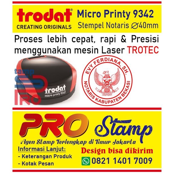 

Mantap Stempel Notaris Trodat Micro Printy 9342 / Diameter 40Mm Sale!!!