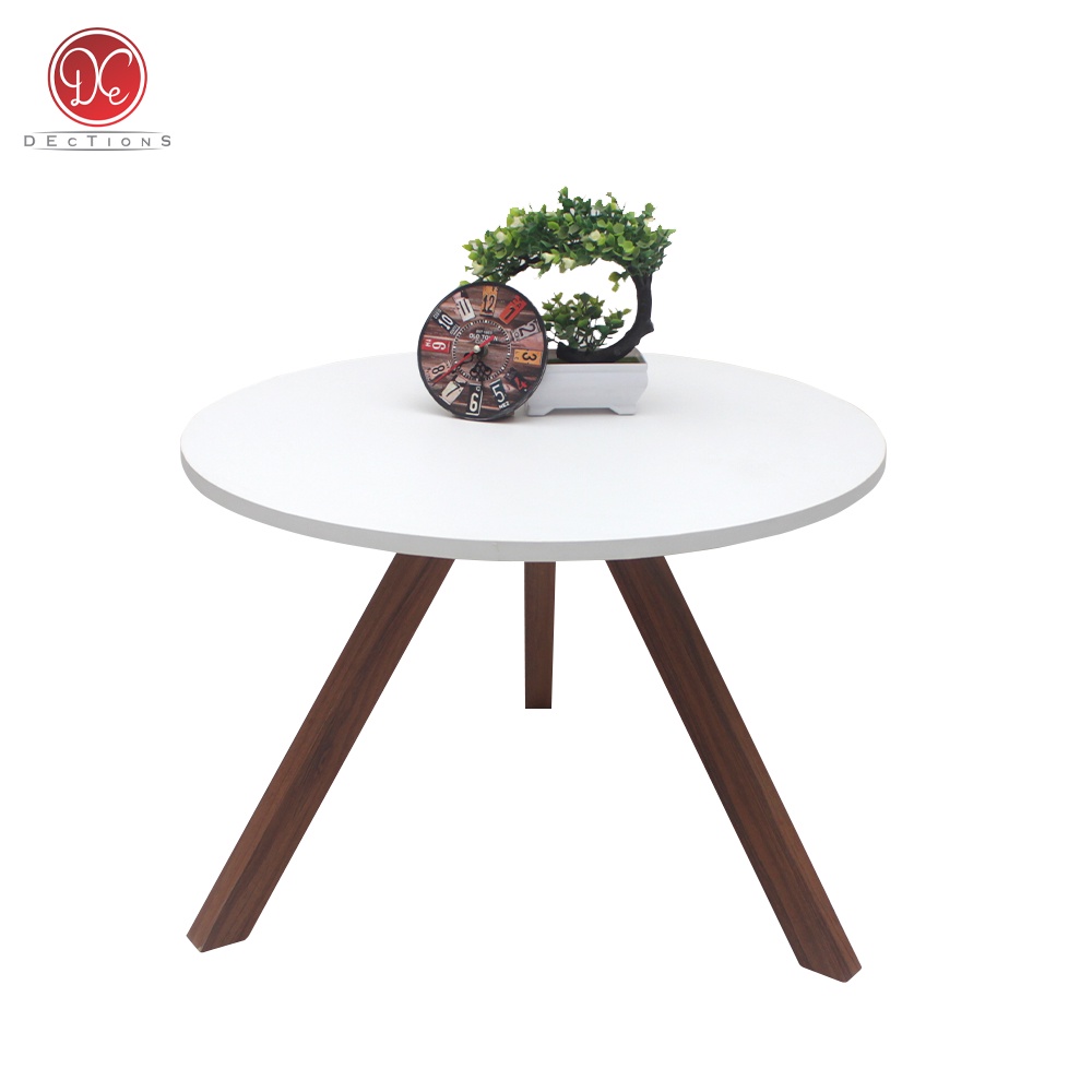 Dections Meja Tamu Kayu Bulat Minimalis Round Table Coffee Scandinavian 60 cm