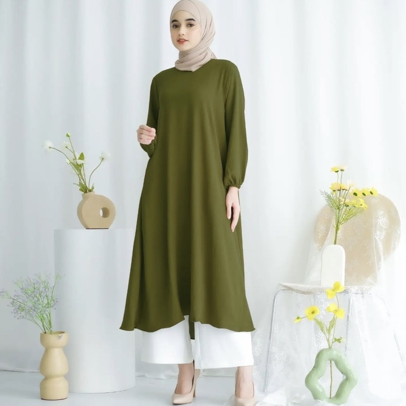 KEERAN DRESS GAMIS SYARI POLOS / GAMIS WANITA TERBARU