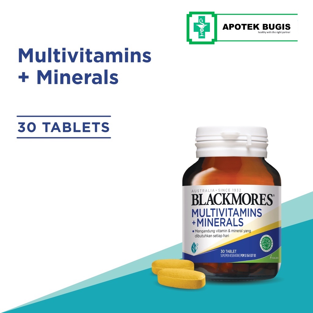 BLACKMORES MULTIVITAMIN &amp; MINERAL - DAYA TAHAN TUBUH - VARIAN 30-60 KAPLET