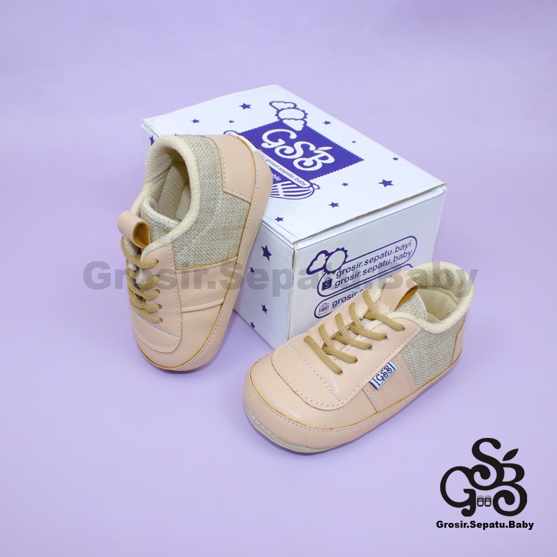 Prewalker - Sepatu Bayi - Baby Shoes | 2-12 bulan | casual KIMMY CREAM polos ringan &amp; fleksibel