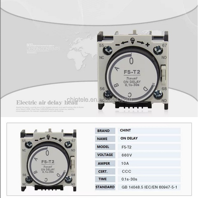 Auxiliary Contact On Delay Timer for Contactor NC1 CHINT F5-T2