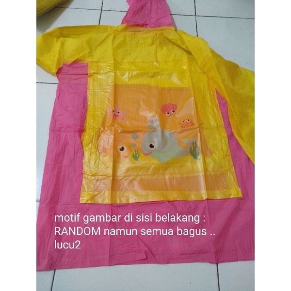 Jas Hujan Anak Ponco Motif Karakter Jas Hujan Anak Terusan / Rain Coat Kids 1 piece / Jas Hujan Karakter