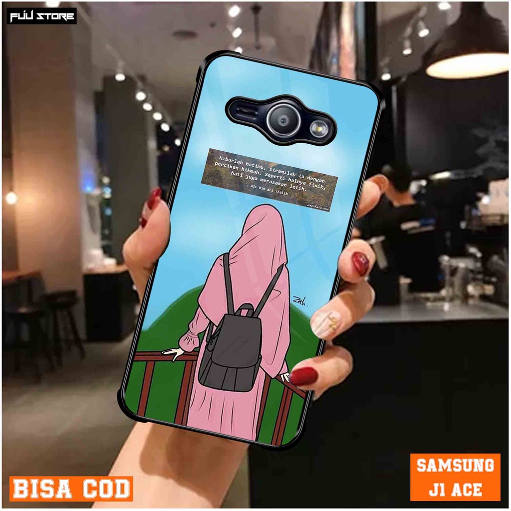 Case Samsung Galaxy J1 Ace - Casing Samsung J1 ACE Terbaru Fuu Store [ MOTIF HIJAB ] Silikon Hp - Pe