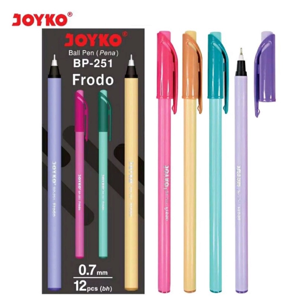 

Pulpen joyko BP-251 Frodo 0.7mm ( 1 Lusin = 12 Pcs )
