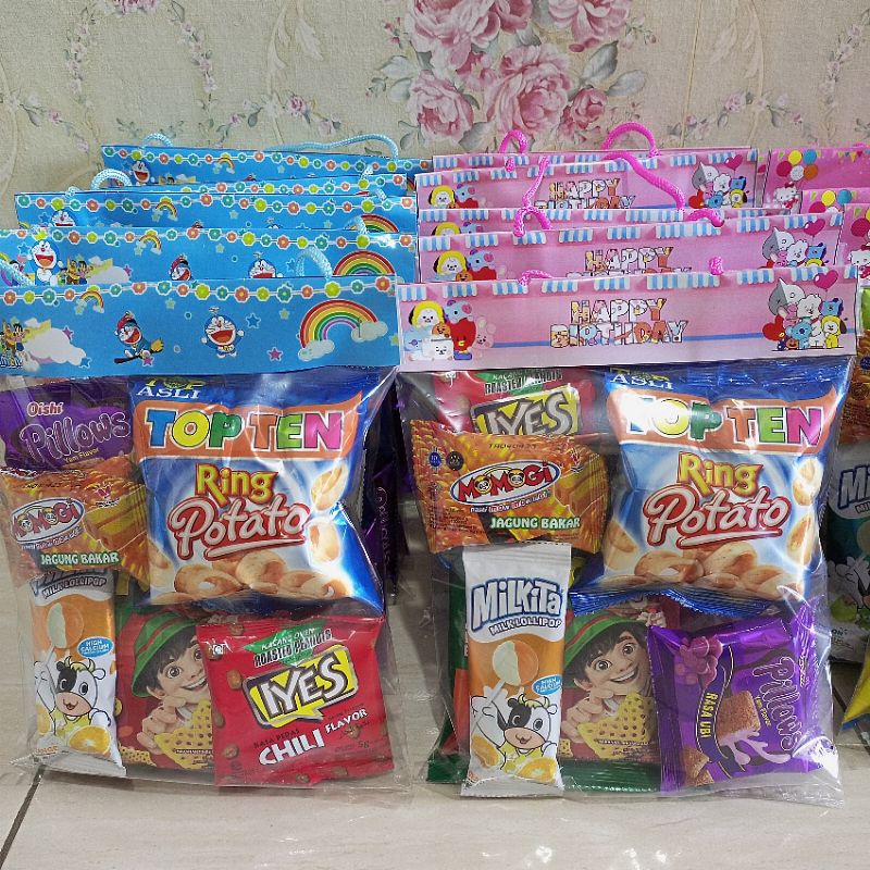 

paket Snack ultah/goodie bags/souvenir ultah anak