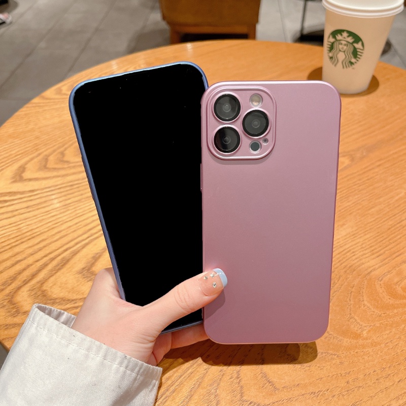 Soft Case Full Cover Hp Warna Biru Navy Untuk iPhone 13 / 12 / 11promax / X / XS Max / XR / 7 / 8plus