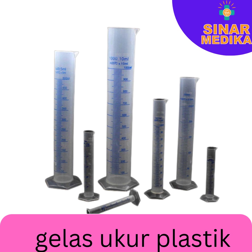 GELAS UKUR PLASTIK . TABUNG UKUR PLASTIK