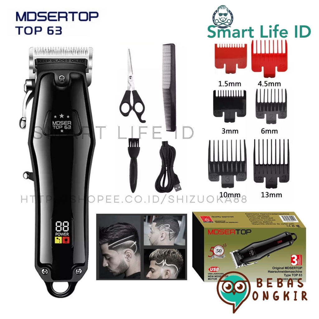 Alat Cukur Rambut Professional Hair Clipper Kemei NEW ORIGINAL MDSERTOP TOP 63 Mesin Cukuran Mdsertop Top 63