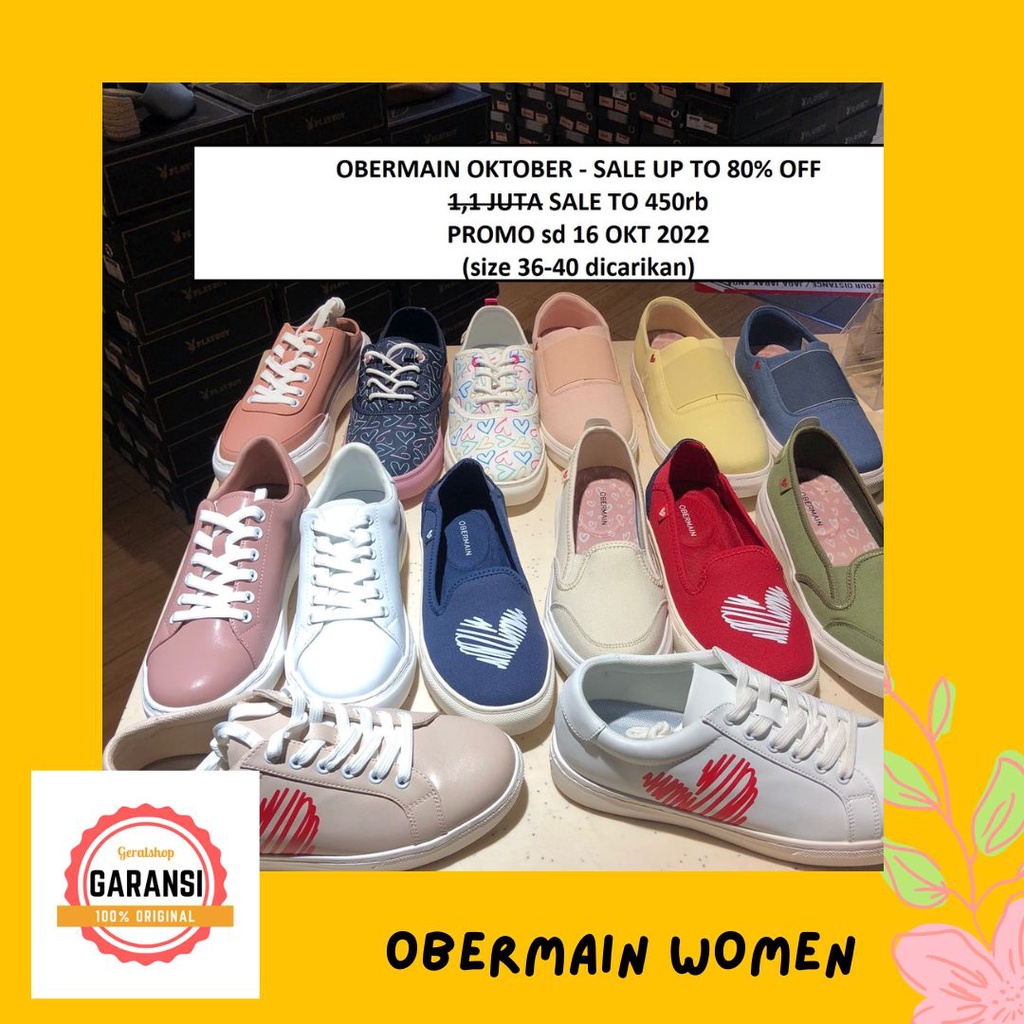 Sepatu sneakers wanita OBERMAIN sale 100% original store
